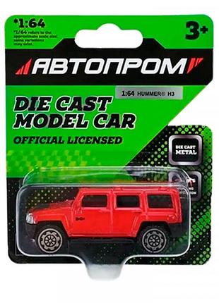 Машинка автопром 1:64 металлическая ap6406_red