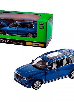 Машинка автопром bmw x7 1:32 металлическая со светом и звуком. 68470_blue