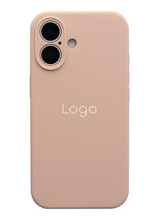 Чохол silicone case full size with frame для iphone 17 19.pink sand