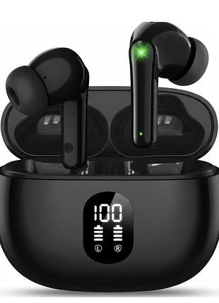 🎧 беспроводные наушники zzu t18 bluetooth 5.3, enc 4 микрофона, led дисплей, ipx7