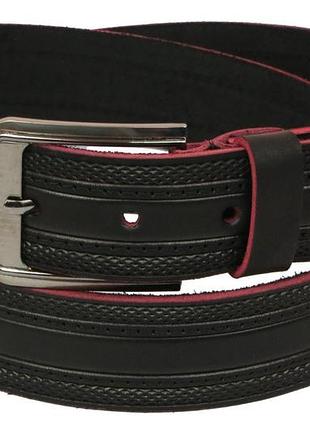 Ремень под джинсы skipper черный 3,8 см