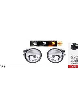 Фари дод. модель toyota rav-4 2003-05/ty4613-led/12v10w+3w+3w/fog+drl+turn/ел.проводка
