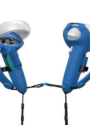 Kiwi design hjt-367 grips для контроллеров oculus quest 2 / quest 3 с ремешками грепсы для окулус мета квест 2 / 3 чехла, накладки