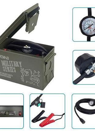 Компрессор автомобильный "voin" vm-070 "military series" 150psi/25a/90л/клеммы