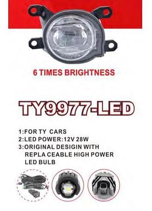 Фары доп.модель toyota cars 2019-/ty9977-led/12v28w/эл.проводка
