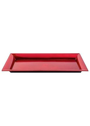 Декоративная прямоугольная поднос 35.5x17х2.5 см красный livarno home