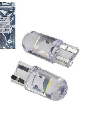 Лампа pulso/габаритна/led t10/w2.1x9.5d/w5w/1smd-cree/12v/0.5w/55lm white