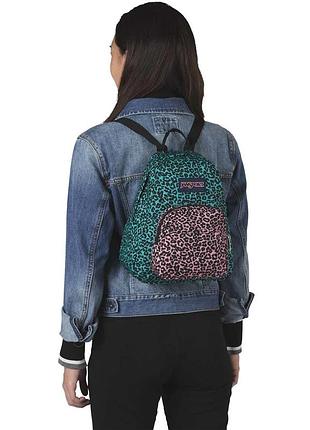 Молодежный рюкзак 10l jansport half pint бирюзовый с розовым