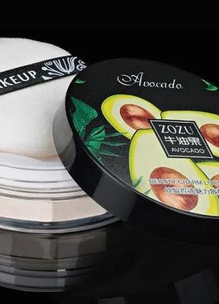 Рассыпчатая матовая пудра тон 01 natural zozu avocado beaury charm loose powder 8,5г