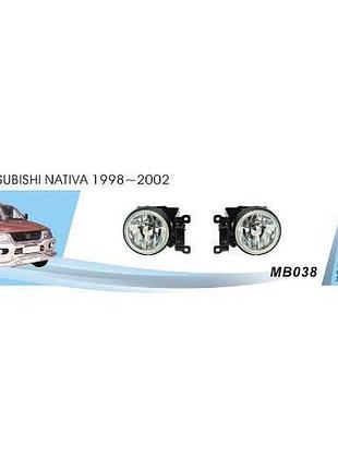Фары доп.модель mitsubishi pajero sport 1998-2008/mb-038/h3-12v55w/эл.проводка