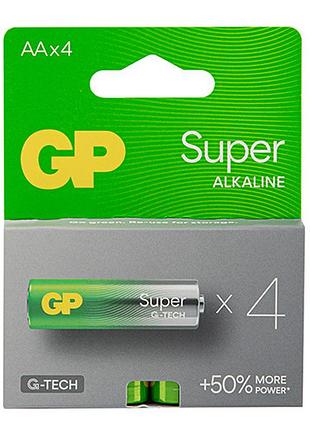 Батарейка gp super лужна lr06 аа (4 шт на блістері)