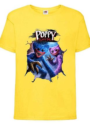 Футболка поппи плейтайм (poppy playtime - 07) желтая, 104-116-128-140-152-164 размер