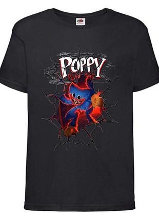 Футболка поппи плейтайм (poppy playtime - 09) черная, 104-116-128-140-152-164 размер