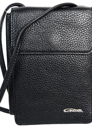 Мужская кожаная сумка через плечо giorgio ferretti черная