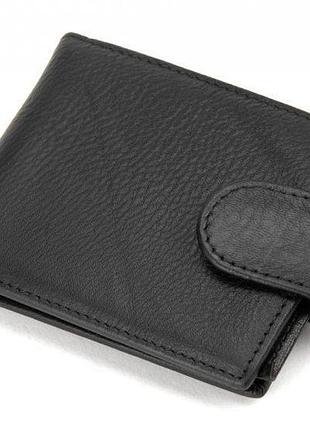 Кожаное мужское портмоне tiding bag черное