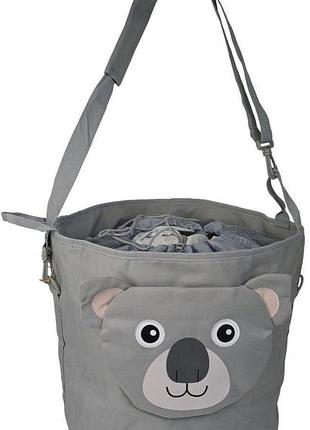 Вместительная детская сумка для игрушек 35l ls серая