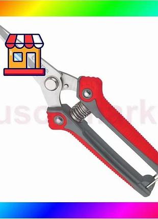 Bs секатор для винограду best mix 200 мм, inox, двокомпонентна ручка intertool ft-1015 bas77/n