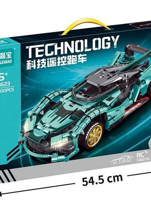 Механічні конструктори спортивна бірюзова машинка 400 pcs technology leibao
