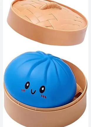Игрушка 10 см однотонный сквиш пельмень dumpring, mystery dumpring, squishies dumpling