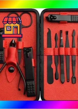 Bs манікюрний набір для best mix манікюру та педикюру manicure suit 12 в 1 в пеналі bas77/n