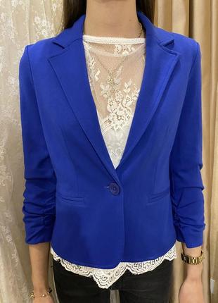 Пиджак синий ; рукав три- четверти1 фото