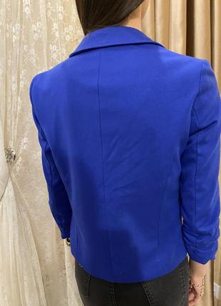 Пиджак синий ; рукав три- четверти4 фото