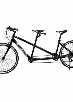 Велосипед тандем 28" crosser duetto tandem 700c, 2-местный, shimano claris, алюминий, черный