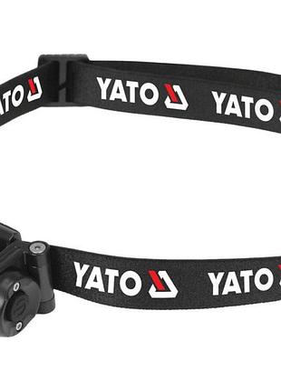 Ліхтар на чоло діодний yato; живл. li-po акумул 3,7в, 0,35 агод, 6 режимів, відстан 85/ 50/ 30/ 20 м