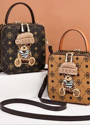 Сумка cross body в стилі ретро бежевий колір