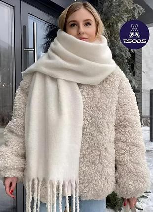 Теплый шарф из эко-кашемира с дредами tsods