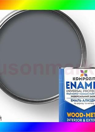 Bs эмаль алкидная kompozit®, best mix глянцевый, 2,8 кг, серый bas77/n