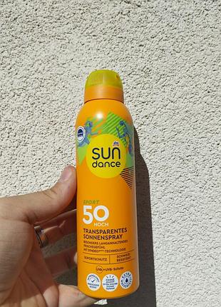 Солнцезащитный спрей sundance sport spf 50 200 мл - водостойкая защита uva/uvb, для спорта и пляжа