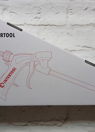 Пістолет для монтажної піни, abs корпус, 4 насадки intertool pt-0608