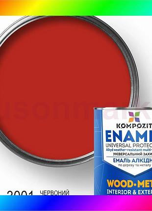Bs эмаль алкидная kompozit®, best mix глянцевая, 2,8 кг, красная ral 3001 bas77/n