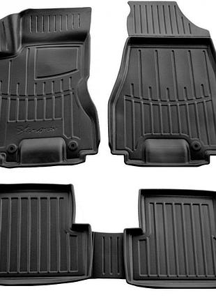 Коврики резиновые stingray 3d (5 шт, полиуретан) для nissan x-trail t31 2007-2014 гг
