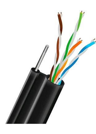 Кабель вита пара utp cat5e cu 0.51mm ldpe outdoor + провод trinix 305m