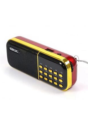 Радиоприемник переносной с fm usb microsd радио на аккумуляторе bkk b837 18650