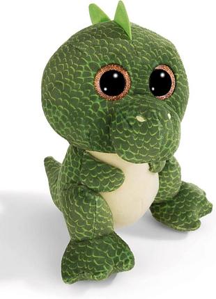 Мягкая игрушка nici glubschis dino xert 25 см - зеленый плюшевый динозавр тираннозавр рекс