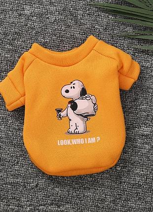 Худи на флисе для собаки dog 11223 l оранжевое