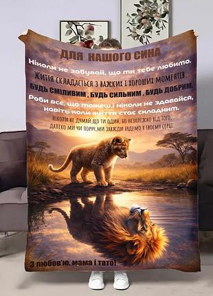 Плед 3d с пожеланиями для сына зеркало души 32696 160х200 см