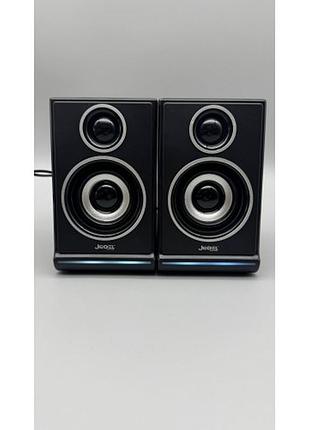 Колонки для компьютера jedel s-578, 2.0, 6 вт, usb питание, mini jack 3.5 мм, rgb подсветка, черные