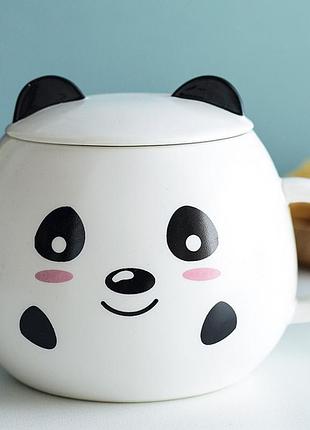 Кружка с крышкой panda 2 14859 450 мл