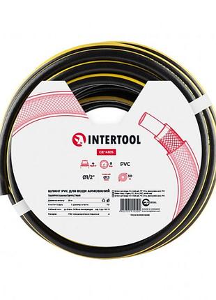 Шланг для воды 4-х слойный 1/2", 30м, армированный, pvc intertool ge-4105