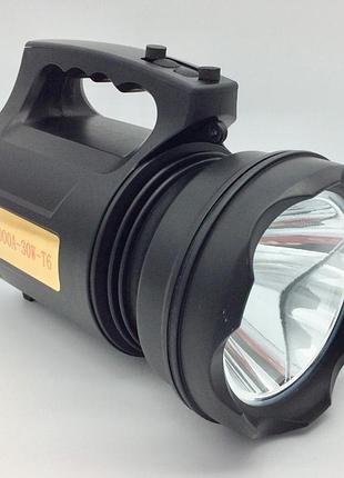 Мощный светодиодный фонарь прожектор на аккумуляторе td 6000a 30 w