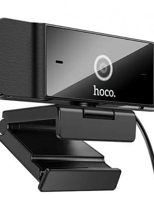 Веб-камера для компьютера hoco d100 1.5м, usb, 1080p черный