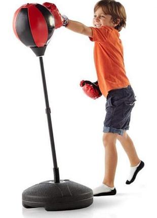 Детский боксерский набор punching ball set, груша на стойке до 105 см, перчатки, пружина, насос