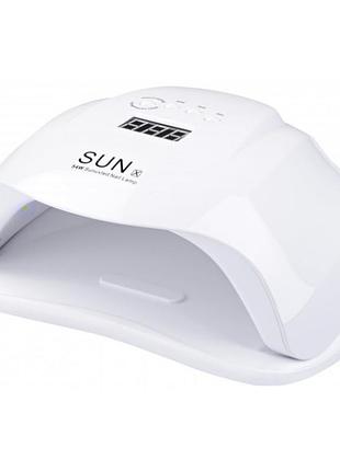 Лед уф лампа для наращивания ногтей и сушки гель лака белая led uv sun x 54вт