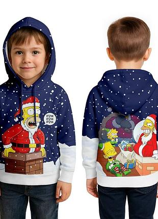 Худи детское с 3d принтом santa homer 31787 110 см
