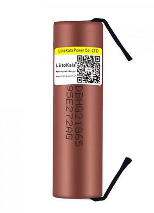 Аккумулятор liitokala hg2-n 18650 li-ion 3000 mah 3.7v с никелевыми контактами под пайку высокотоковый