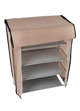 Шкаф для обуви тканевый складной, 4 полки 60×30×71 см, с чехлом
